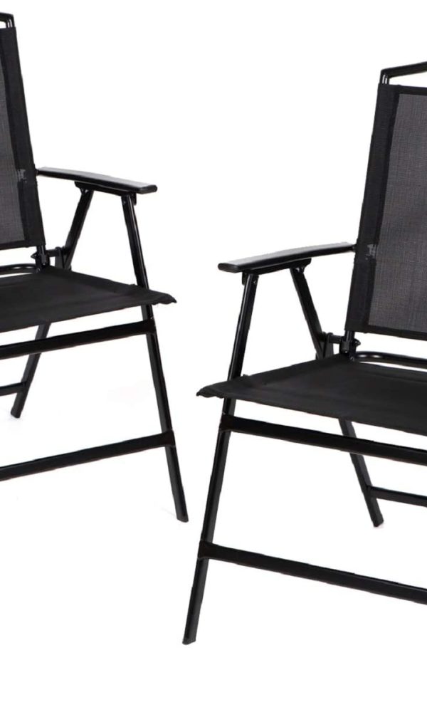 Bylring Patio Folding Sling Dining Chairs